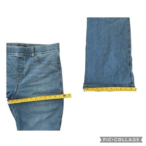 Spanx SpanxShape EveryWear Flare Jeans Size XL Pull On Shaping Indigo Blue - Picture 11 of 12